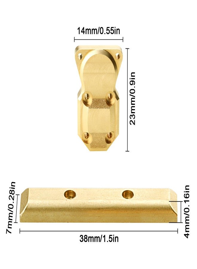 AllinRC SCX24 Brass Boulder Bars Diff Covers Front Rear with 2 Ball Bearings for Axial SCX24 1/24 RC Crawler Car Upgrades Set (Gold) - Image 3
